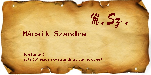 Mácsik Szandra névjegykártya